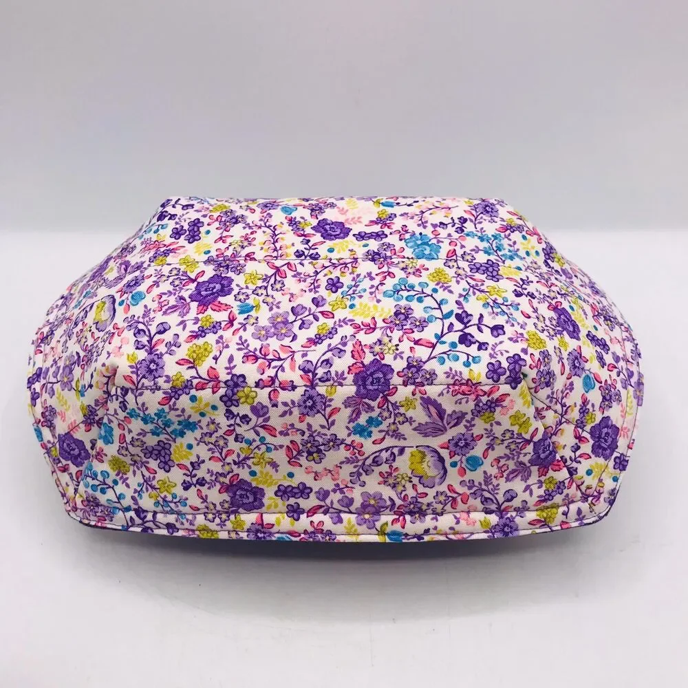 Reversible Microwave Cozie For Takeout Containers Cottage Floral Lavender Purple